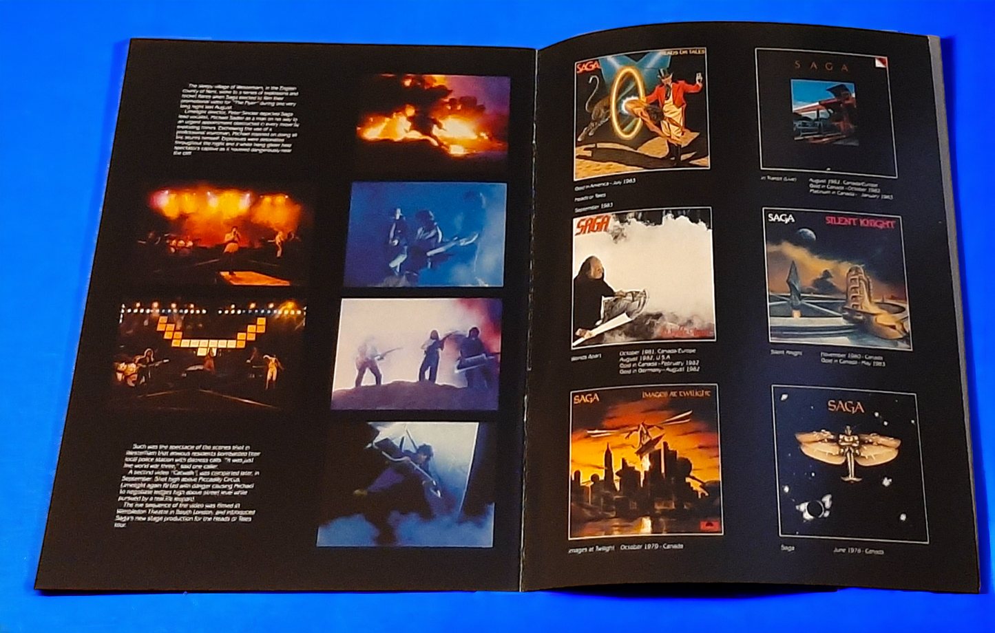 Programme Tournée Saga - Heads Or Tales 83/84