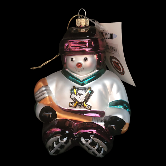 Ornement de Noël Snowflake Friends – Anaheim Mighty Ducks – NHL – Verre soufflé – Produit licencié