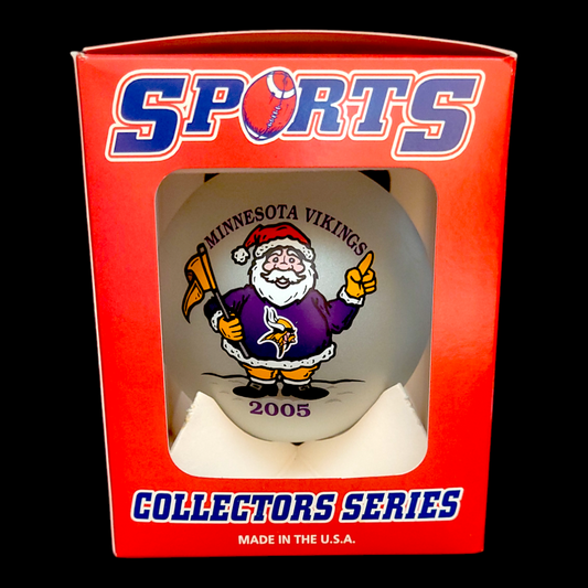 Ornement de Noël NFL Minnesota Vikings – Série Collectionneurs 2005 (Neuf en boîte)