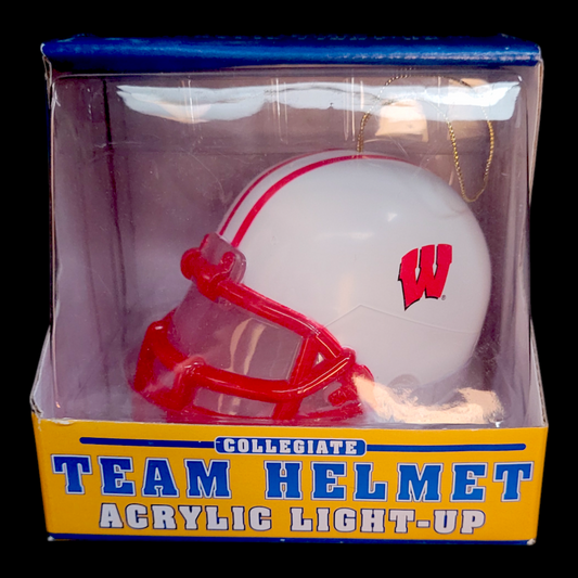 Ornement de Noël Wisconsin Badgers – Casque d’équipe universitaire en acrylique