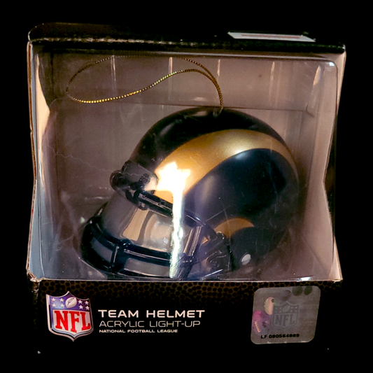 Ornement de Noël St. Louis Rams – Casque d’équipe NFL en acrylique