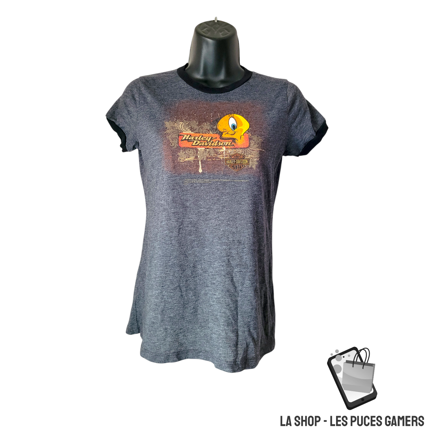 Harley Davidson – T-shirt Femme Gris  – Taille M – Frontier Lincoln Nebraska