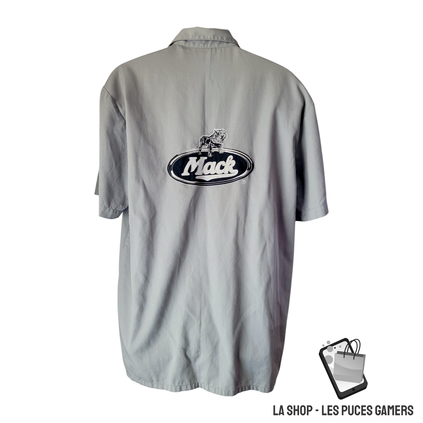 Mack Trucks – Chemise Homme Grise – Taille L – Manches Courtes